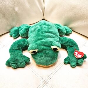 Like New Classic TY Beanie Baby The Croaking Frog "Bayou"